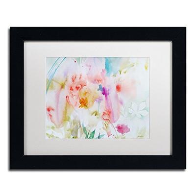 Flower Dreams Artwork by Sheila Golden, 11 by 14-Inch, White Matte with Black Frame