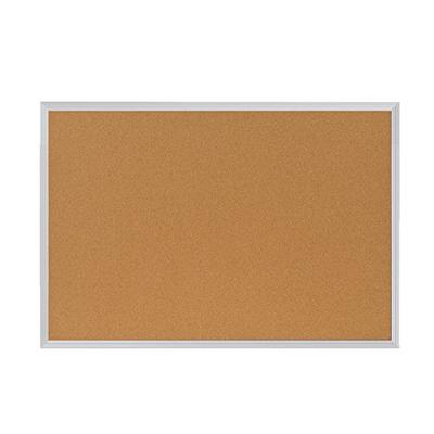 Ghent 4.5" x 6.5" Aluminum Frame Natural Cork Bulletin Board