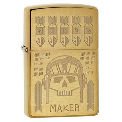 Zippo Lighter: Widow Maker, Trench Art - Brushed Brass 77385