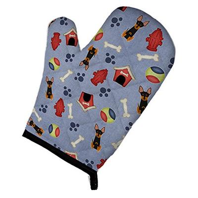 Caroline's Treasures BB2722OVMT Dog House Collection English Toy Terrier Oven Mitt, Large, multicolo