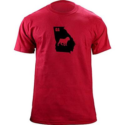 Original I Bulldog Georgia Classic Style T-Shirt (2XL, Red)