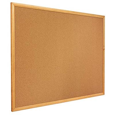 Quartet Cork Board, Bulletin Board, 5' x 2' 10", Corkboard, Oak Finish Frame (305)