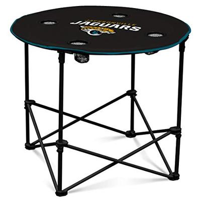 Jacksonville Jaguars Collapsible Round Table with 4 Cup Holders and Carry Bag
