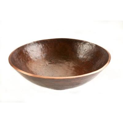 Premier Copper Products PV16RDB Round Hand Forged Old World Copper Vessel Sink, Oil Rubbed Bronze