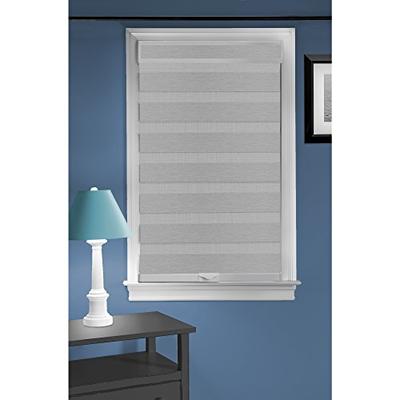 Achim Home Furnishings Cordless Celestial Sheer Double Layered Window Shade, 34" x 72", Grey