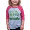 7 ate 9 Apparel Girls' St. Patrick's Day Vintage Baseball Tee 2T Pink and Grey