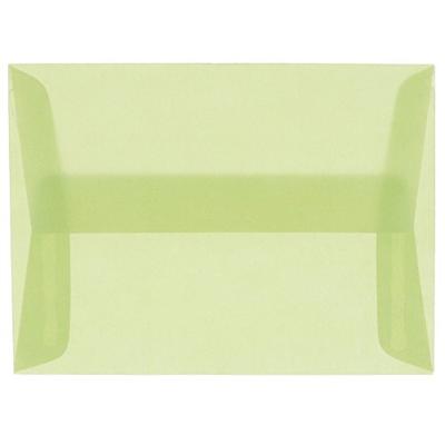 JAM PAPER A10 Translucent Vellum Invitation Envelopes - 6 x 9 1/2 - Leaf Green - 25/Pack