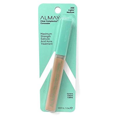 Almay Clear Complexion Concealer, Light/Medium [200], 0.18 oz (Pack of 4)