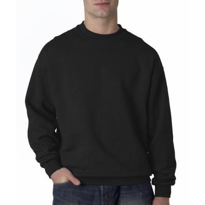 Jerzees Men's Super Sweats Crew Neck Sweatshirt, Black Heather, XX-Large