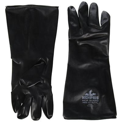 MCR Safety CP14L 14" Long Butyl Rubber Gloves with 14 mil Smooth Finish and Gauntlet Rolled Cuff (1
