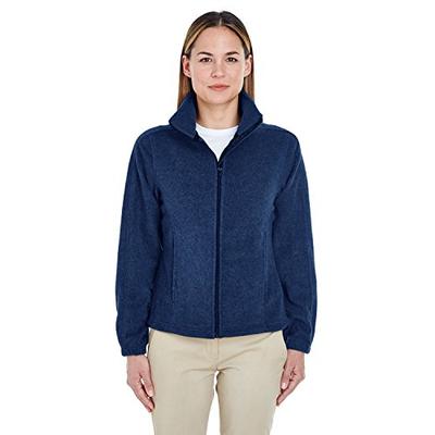 UltraClub Women's Warm Iceberg Fleece Full Zip Jacket, Small, Navy