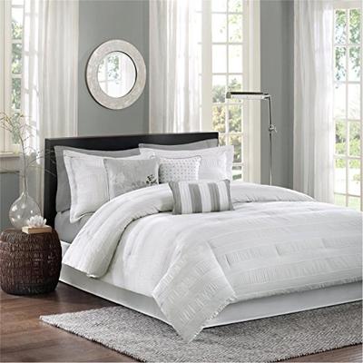 Madison Park Hampton 7 Piece Comforter Set White King