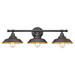 Westinghouse Lighting 6344900 Iron Hill Three-Light Indoor Wall Fixture Oil Rubbed Bronze Finish