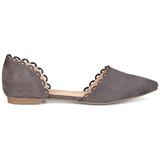 Brinley Co. Womens Scalloped Flat Grey, 8.5 Regular US screenshot. Shoes directory of Clothing & Accessories.