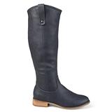 Brinley Co. Womens Faux Leather Regular, Wide and Extra Wide Calf Mid-Calf Round Toe Boots Blue, 6 E screenshot. Shoes directory of Clothing & Accessories.