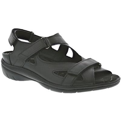 Drew Shoe Lagoon Women's Therapeutic Diabetic Extra Depth Sandal: Black 6 Medium (B) Velcro