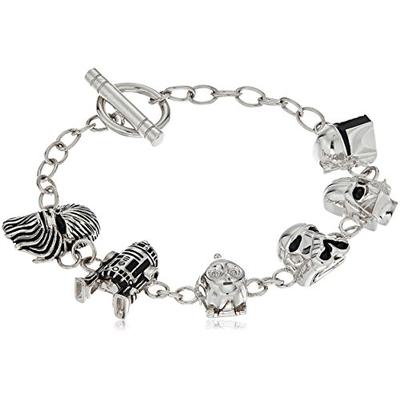 Star Wars Jewelry Character 925 Sterling Silver 3D Toggle Charm Bracelet