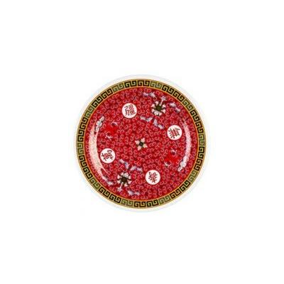 Thunder Group Peacock Collection 12-Pack Plate, 9-1/8-Inch, Melamine, Red