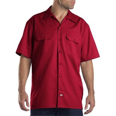 Dickies Men's Big-Tall Short-Sleeve Work Shirt,English Red,3X