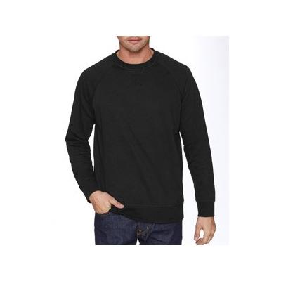 Next Level Unisex French Terry Raglan Crew, Black, Medium