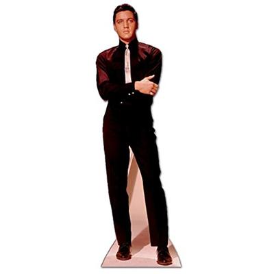 Elvis Presley Cardboard Cutout Standup Black Shirt and Tie