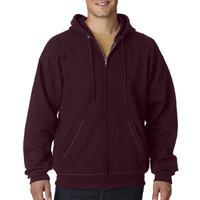 Hanes P180 ComfortBlend 50/50 Full-Zip Hood - Maroon - L