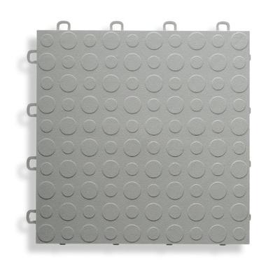 BlockTile B0US4630 Garage Flooring Interlocking Tiles Coin Top Pack, Gray, 30-Pack