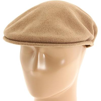 Kangol Men's Classic Wool 504 Cap, Our Most Iconic Shape, Camel (Small)