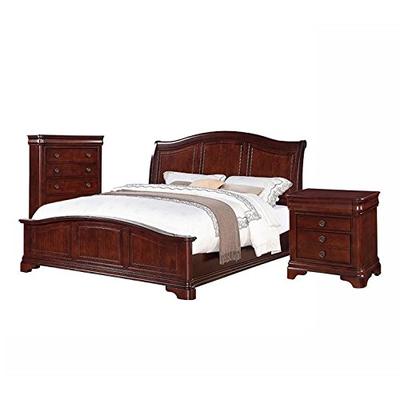 Picket House Furnishings Elements Conley 3 Piece King Bedroom Set in Cherry