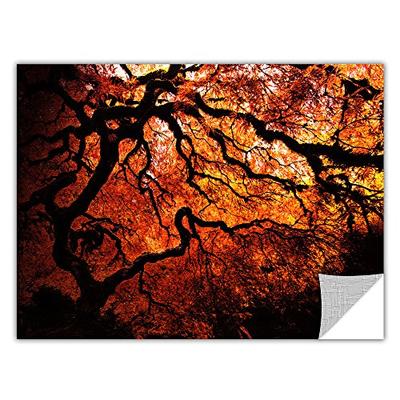 ArtApeelz John Black 'Fire Breather: Japanese Tree' Removable Wall Art Graphic 24 by 32-Inch