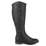 Brinley Co. Womens Faux Leather Regular, Wide and Extra Wide Calf Mid-Calf Round Toe Boots Black, 8. screenshot. Shoes directory of Clothing & Accessories.