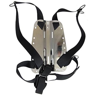 Palantic Scuba Dive Techical Diving SS Backplate w/Harness & Crotch Strap