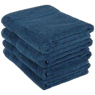 4-Piece Bath Towel Set, Long-Staple Combed Cotton, Sapphire