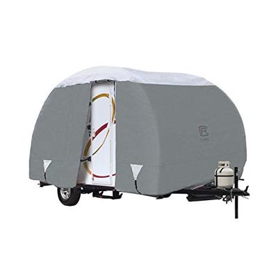 Classic Accessories OverDrive PolyPro 3 Deluxe Teardrop R-Pod Travel Trailer Cover, Fits Up To 13' 7