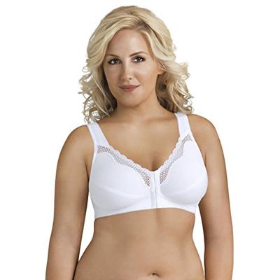 Exquisite Form Fully Women's Front Close Cotton Posture Bra #5100531, 40DD, White