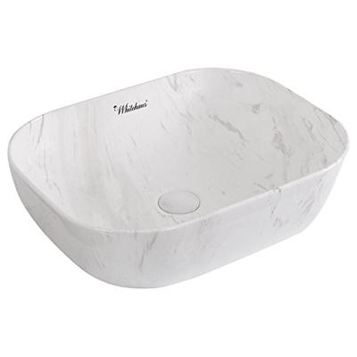 Whitehaus Collection WH71302-F12 Isabella Plus Collection Rectangular Above Mount Basin with Center