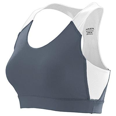 Augusta Sportswear WOMEN'S ALL SPORT SPORTS BRA XL Graphite/White