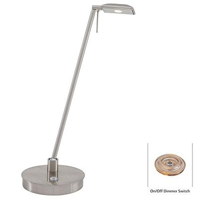 George Kovacs P4326-084, Georges Reading Room Adj Swing Arm Table Lamp, LED, Brushed Nickel