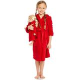 Leveret Red Matching Doll & Girl Hooded Robe 4 Years screenshot. Sleepwear directory of Clothes.