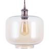 Lampe de Plafond Suspenison Design en Verre Cuivré Transparent pour Ampoules Filament E27 Max. 40W