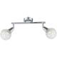 Plafonnier spot 2 flammes plafonnier orientable Plafonnier 2 spots, ALU maille boules verre, 2x LED