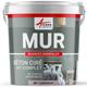 Arcane Industries - Béton ciré mur couleur enduit décoratif en kit gris blanc beige - 2 m²