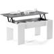 Idmarket - Table basse plateau relevable tara bois blanc et gris - Gris