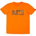 Alpha Industries Camo Print T-shirt, arancione, dimensione XL