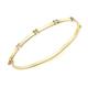 Carissima Gold Women's 9 ct Yellow Gold Multi Colour Cubic Zirconia Detail Bangle