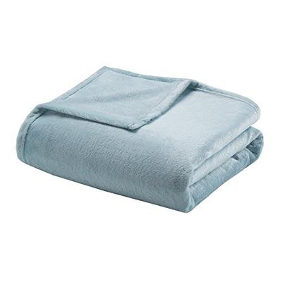 Madison Park Microlight Luxury Blanket Blue 10890 King Size Premium Soft Cozy Microlight For Bed, Co