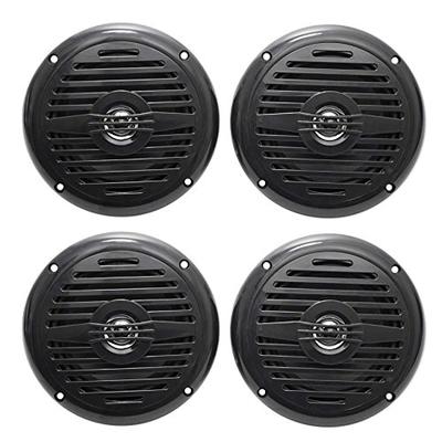 (4) Rockville MS525B 5.25" 400 Watt Waterproof Hot Tub Speakers in Black
