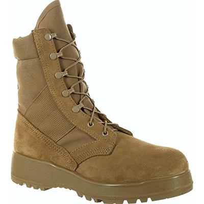 Rocky Men's 10'' Entry Level Hot Weather Military Boots, Brown, 10.5 W
