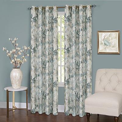 Achim Home Furnishings Tranquil Lined Grommet Window Curtain Panel, 50" x 63", Mist