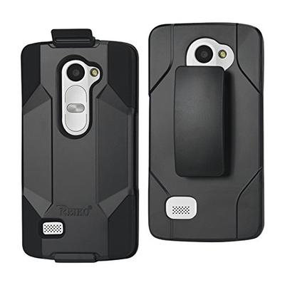 Reiko Silicone Case & Protector Cover for LG LEON, LG H326T - Retail Packaging - Black